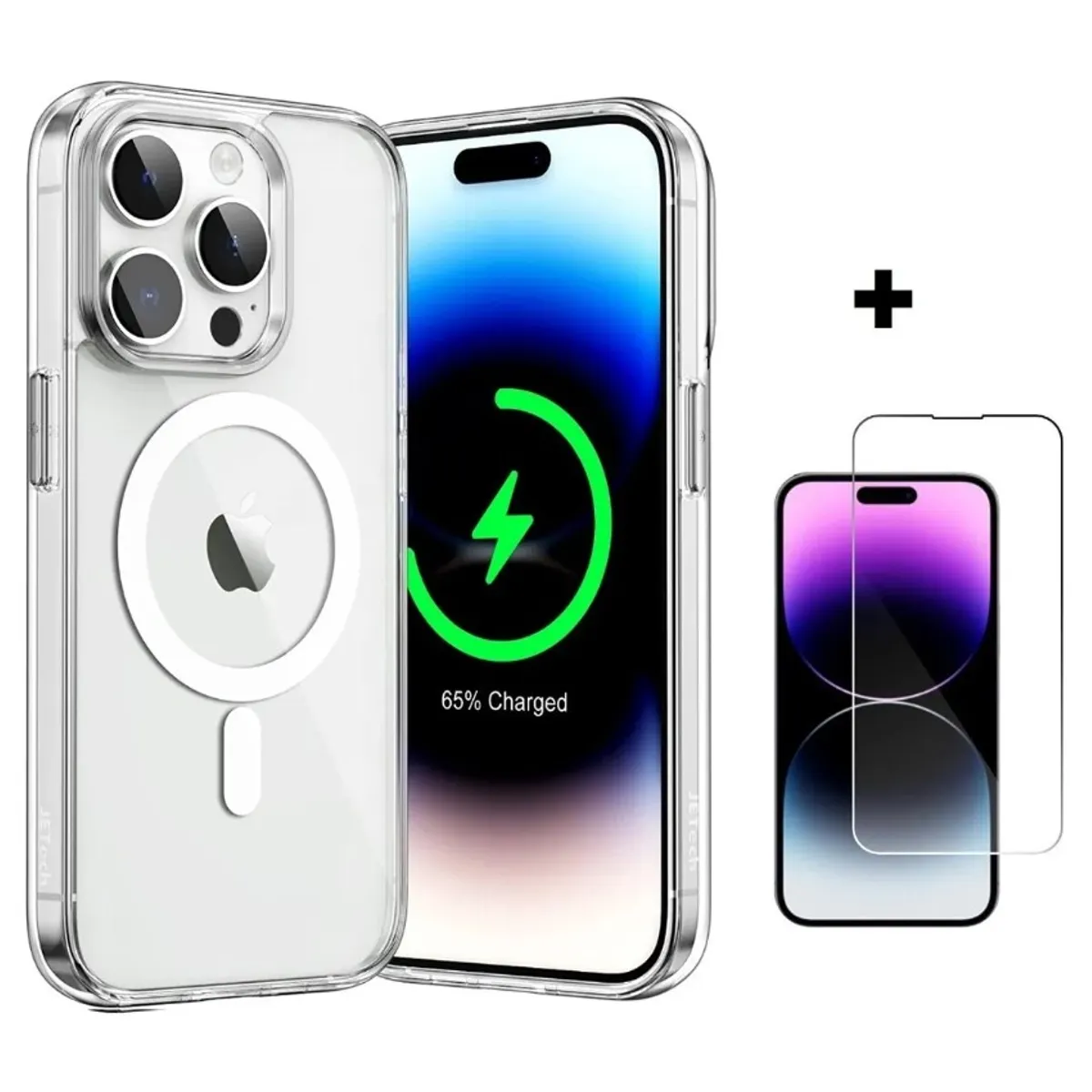 GENERICO - Case funda clear para iphone 14 pro magnetico mica pantalla