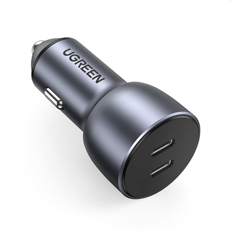 UGREEN - Cargador Auto Usb C Con 2 Puertos Pd3.0 De Carga Rápida 50w
