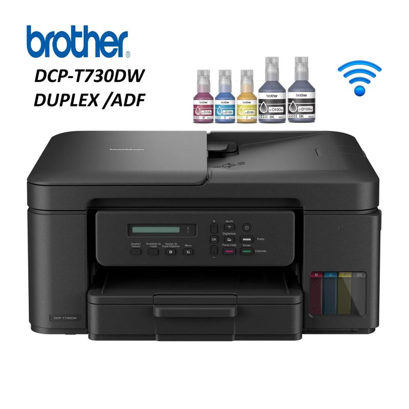 BROTHER - IMPRESORA  MULTIFUNCIONAL BROTHER DCP-T730DW DUPLEX WIFI NEGRO