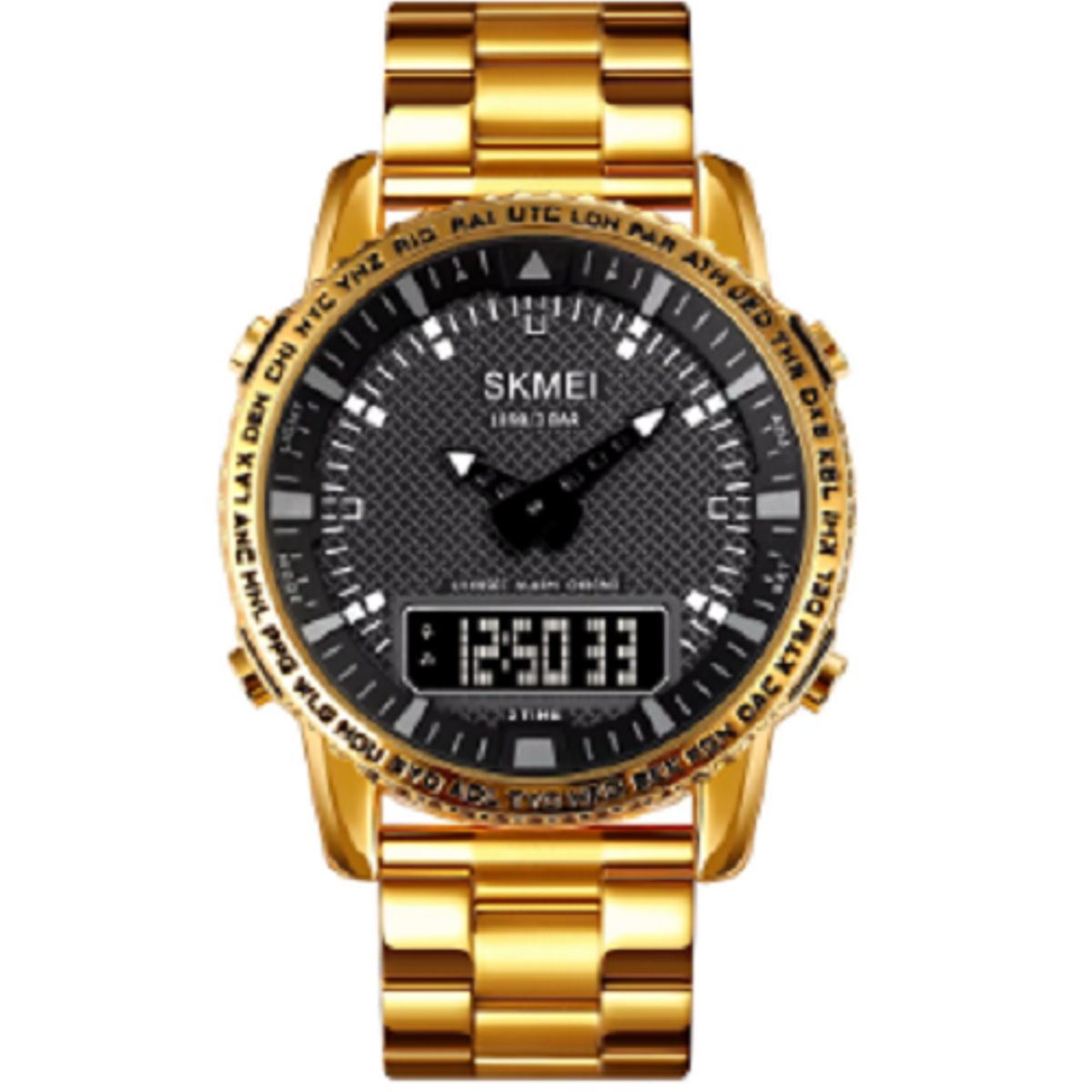 SKMEI - Reloj Hombre Skmei 1898 Acero Alarma Cronometro Elegante