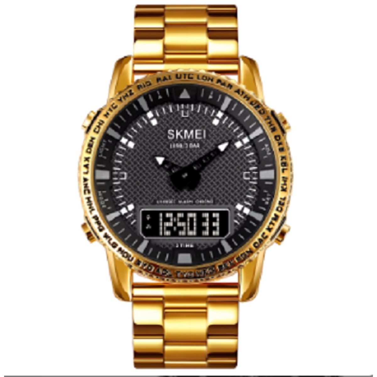 SKMEI - Reloj Hombre Skmei 1898 Acero Alarma Cronometro Elegante