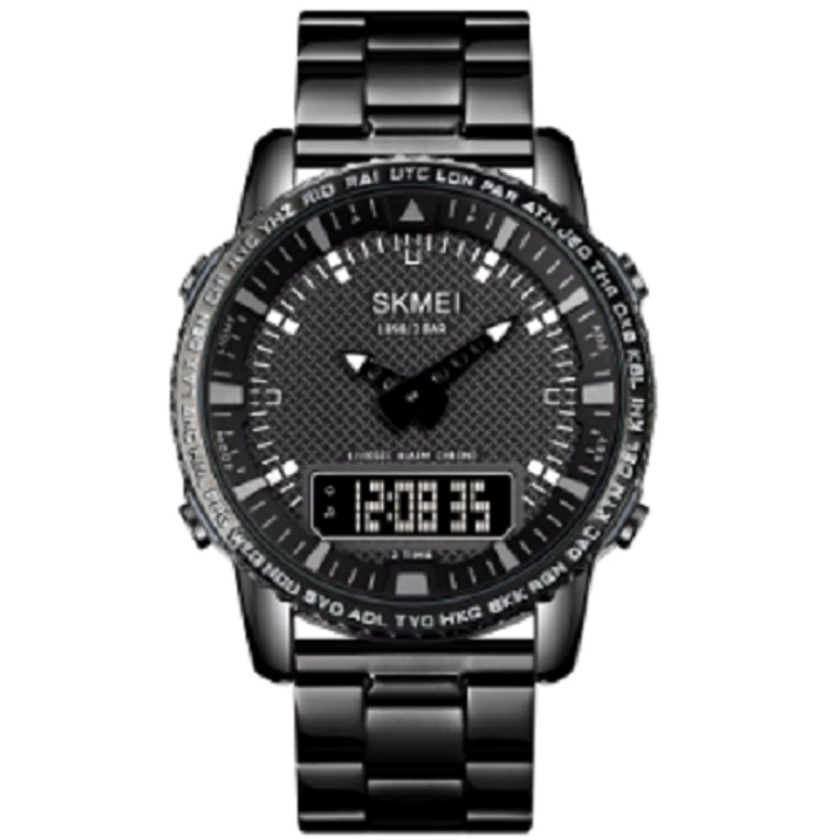 SKMEI - Reloj Hombre Skmei 1898 Acero Alarma Cronometro Elegante