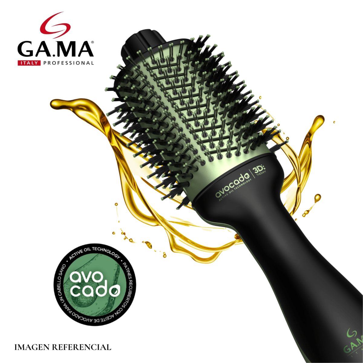 GAMA - CEPILLO MODELADOR AVOCADO POWER BRUSH 3D HDCBR0000000468
