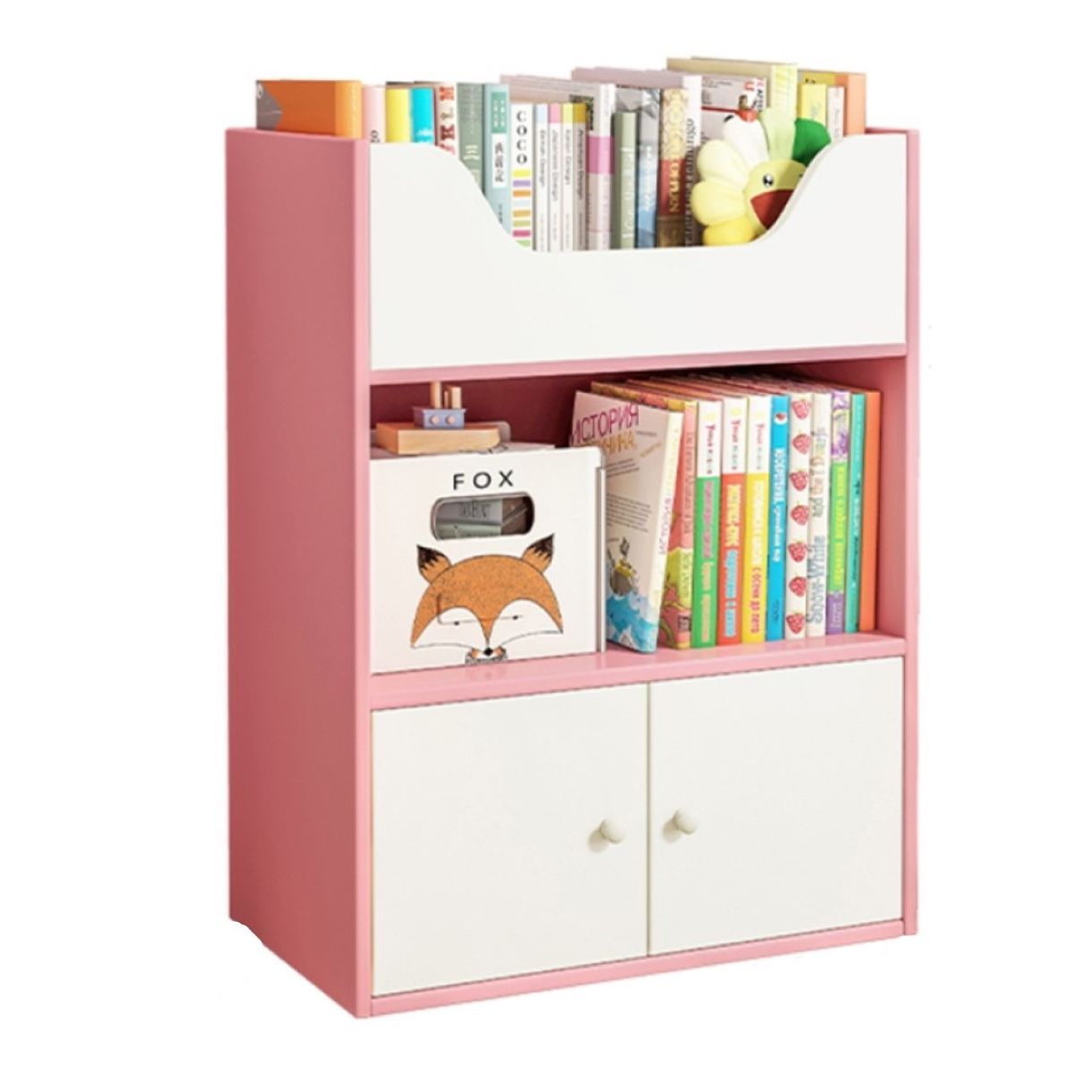 73 EXPERIENCE - Librero Infantil Queri Color Blanco & Rosado 73 Experience