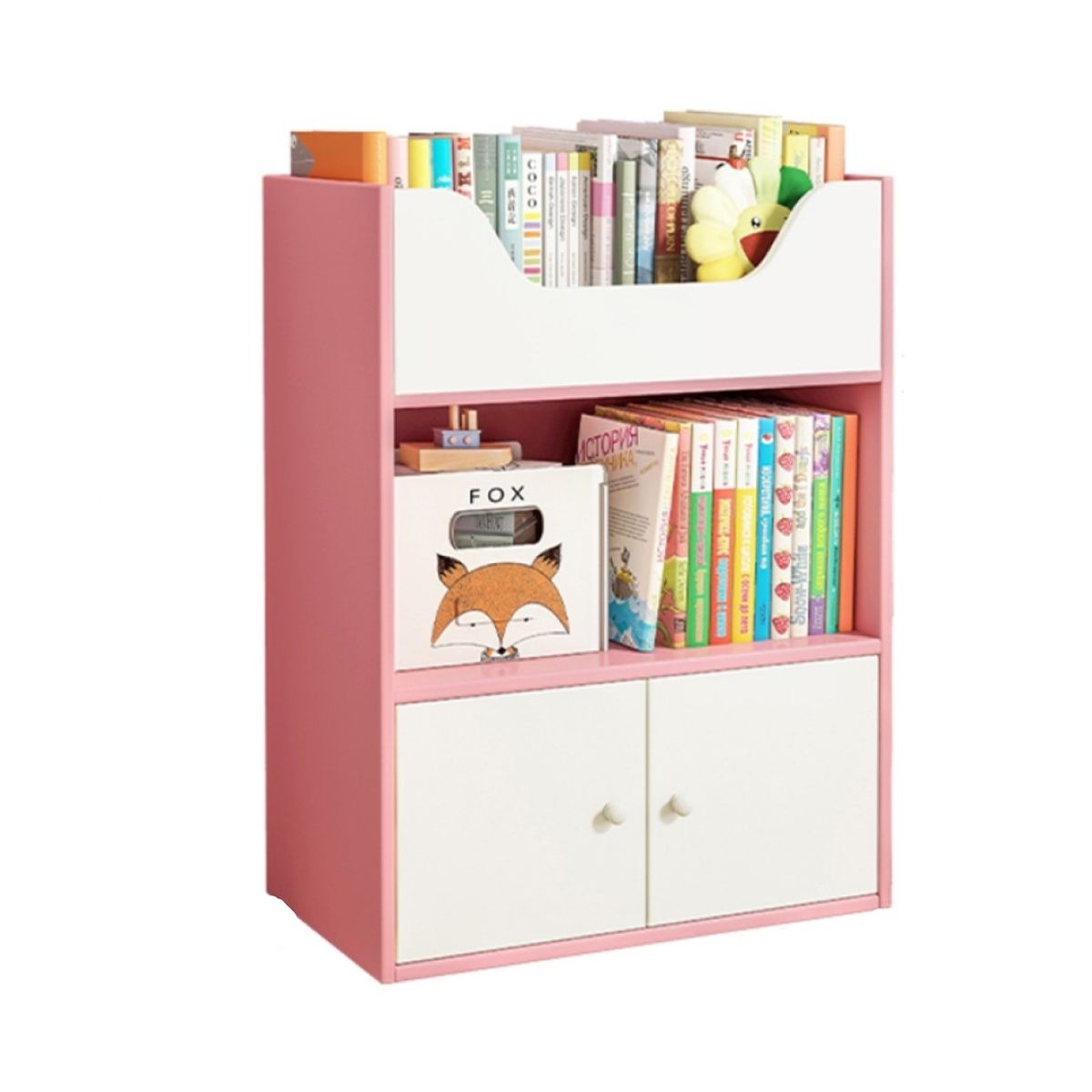 73 EXPERIENCE - Librero Infantil Queri Color Blanco & Rosado 73 Experience