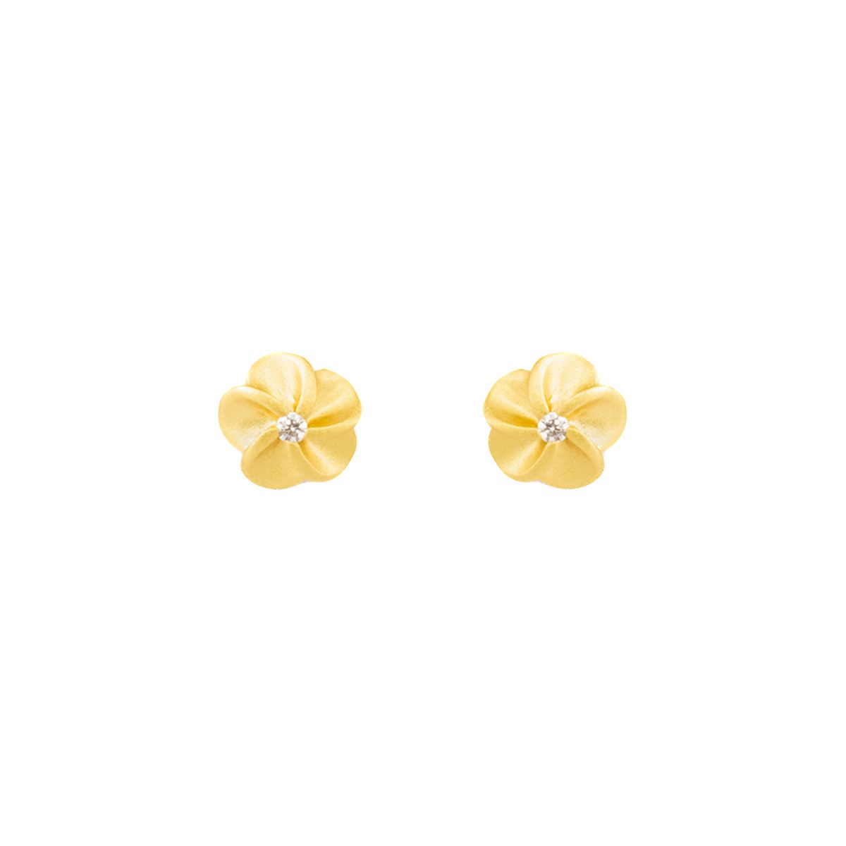 CLEO JOYAS & ACCESORIOS - Arete Golden Flower Dorado Plata