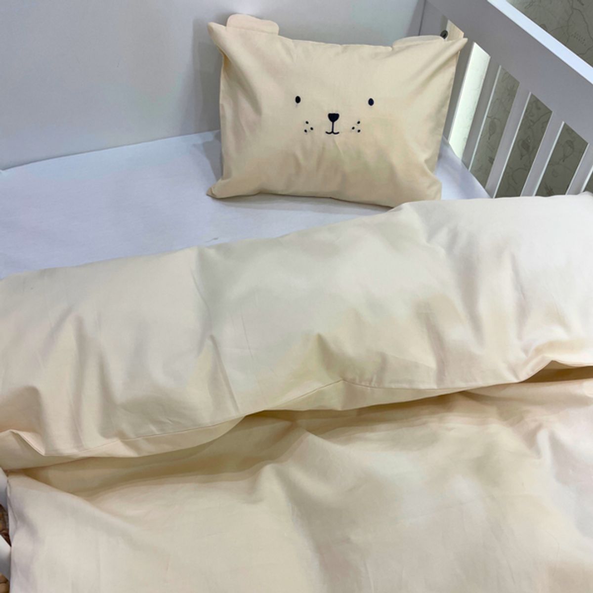 PLUMAS - Juego de Cubreduvet Bear - Ivory