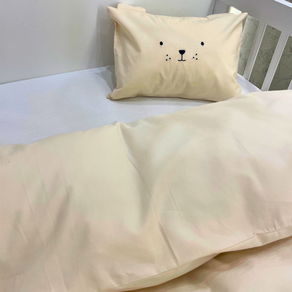 PLUMAS - Juego de Cubreduvet Bear - Ivory