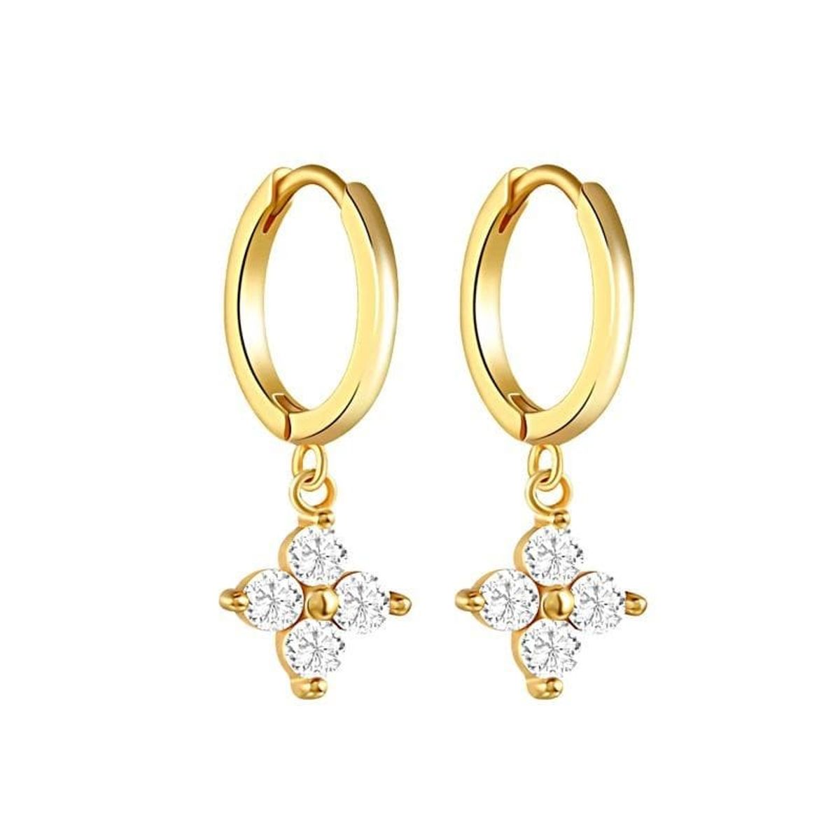 CLEO JOYAS & ACCESORIOS - Argollas Dalia Dorado Plata