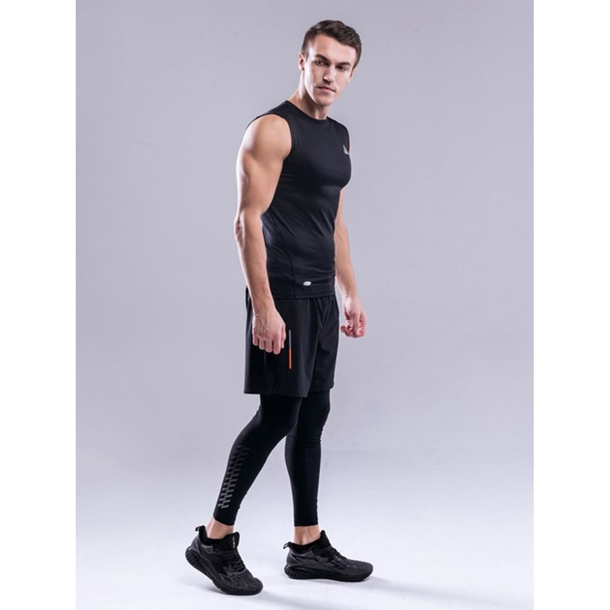 PEAK - Calentador + short negro hombre