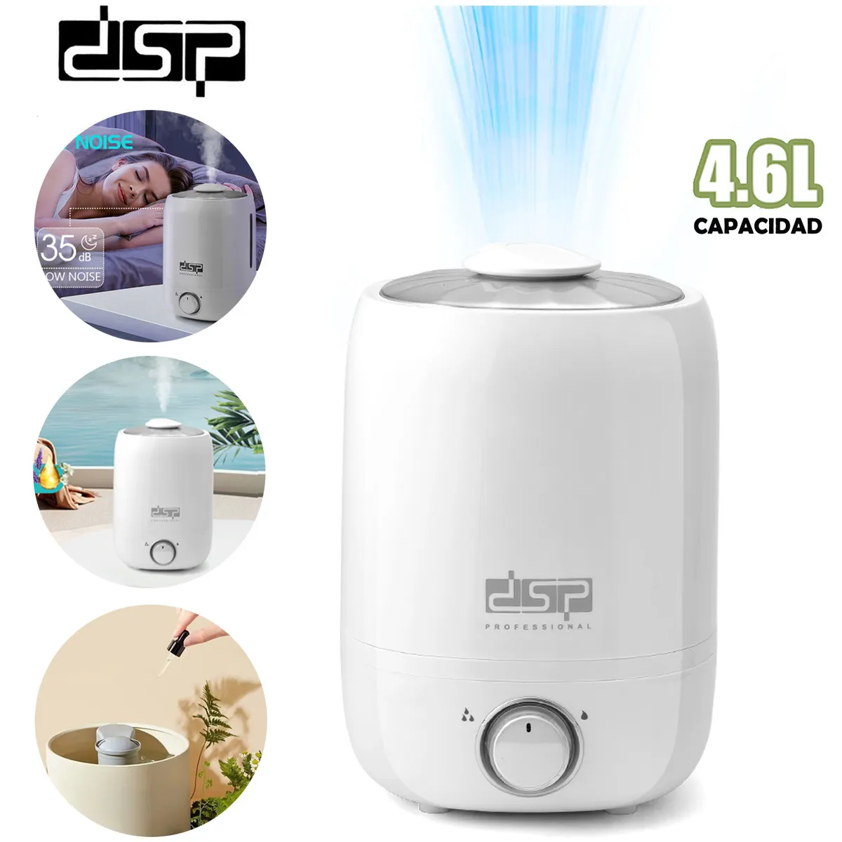 Dsp - Humidificador ultrasónico DSP Con Difusor de Aroma