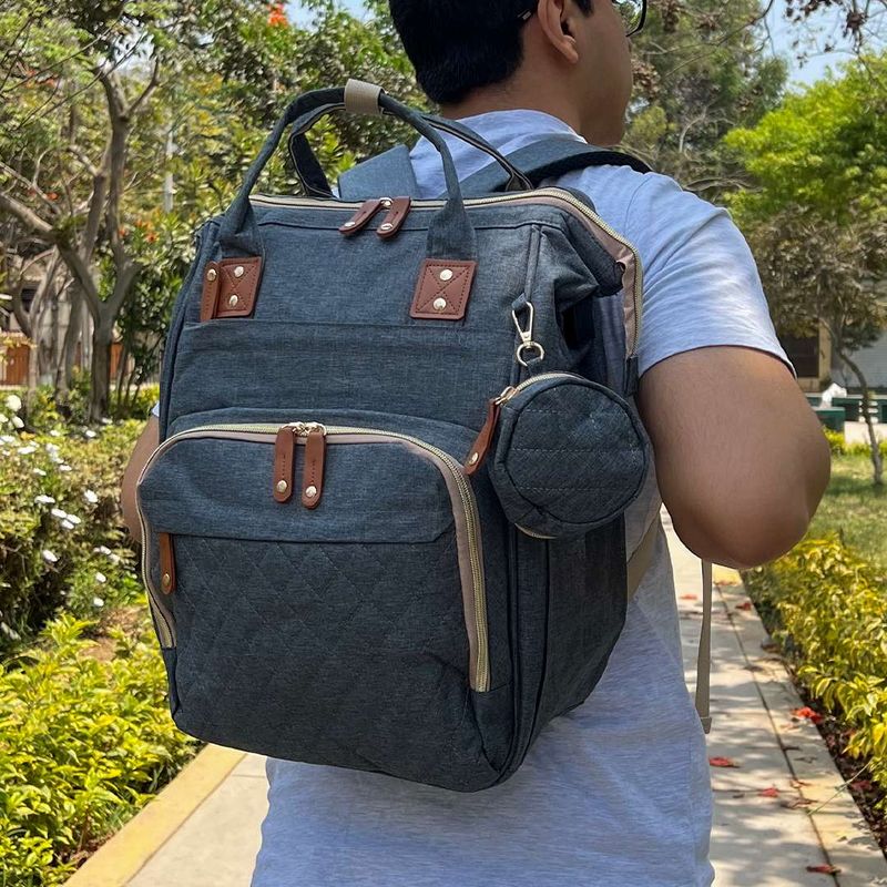 GENERICO - Mochila Pañalera Dark Gray MiniPurse