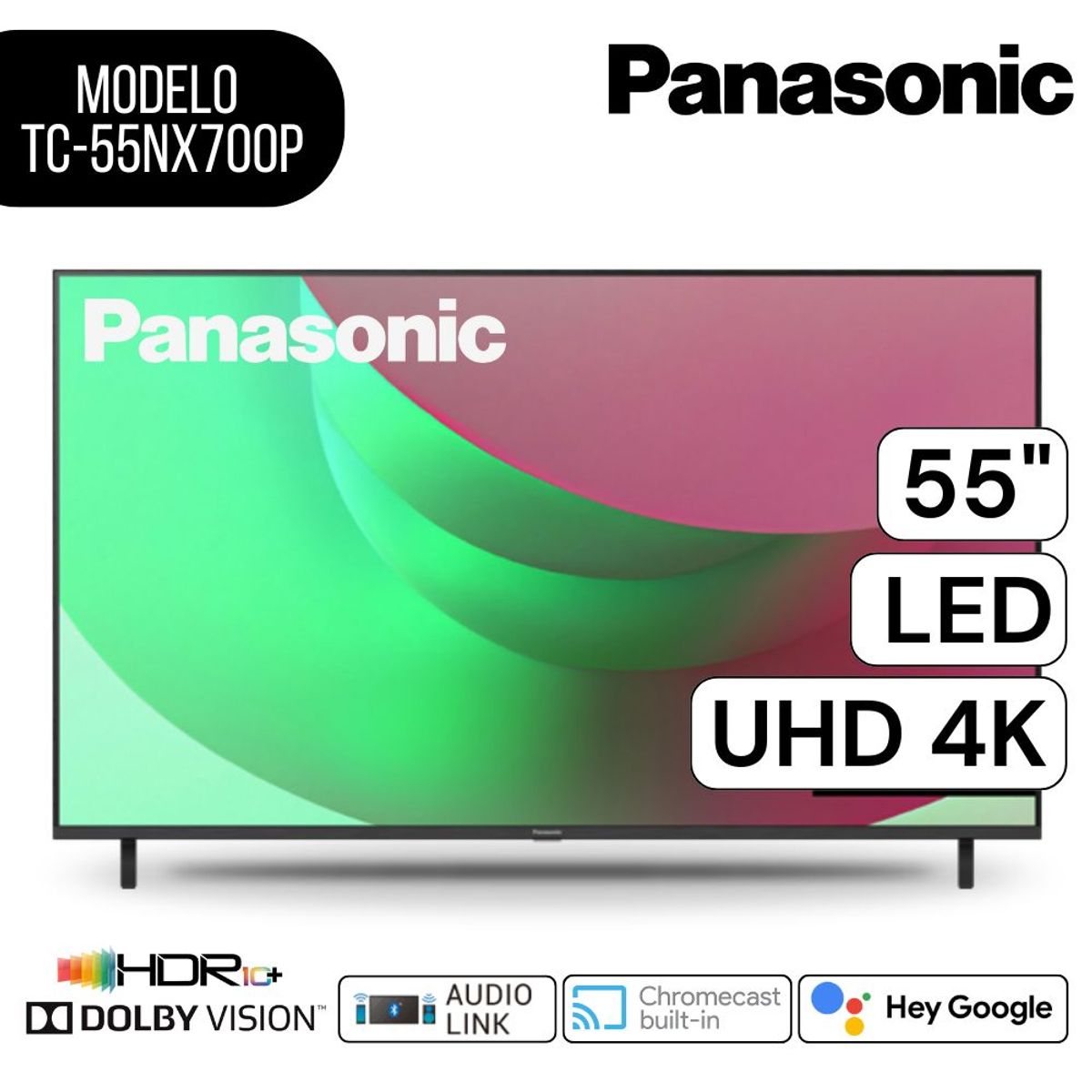 PANASONIC - Televisor Panasonic 55"  Pulg. LED 4K TC-55NX700P - Negro