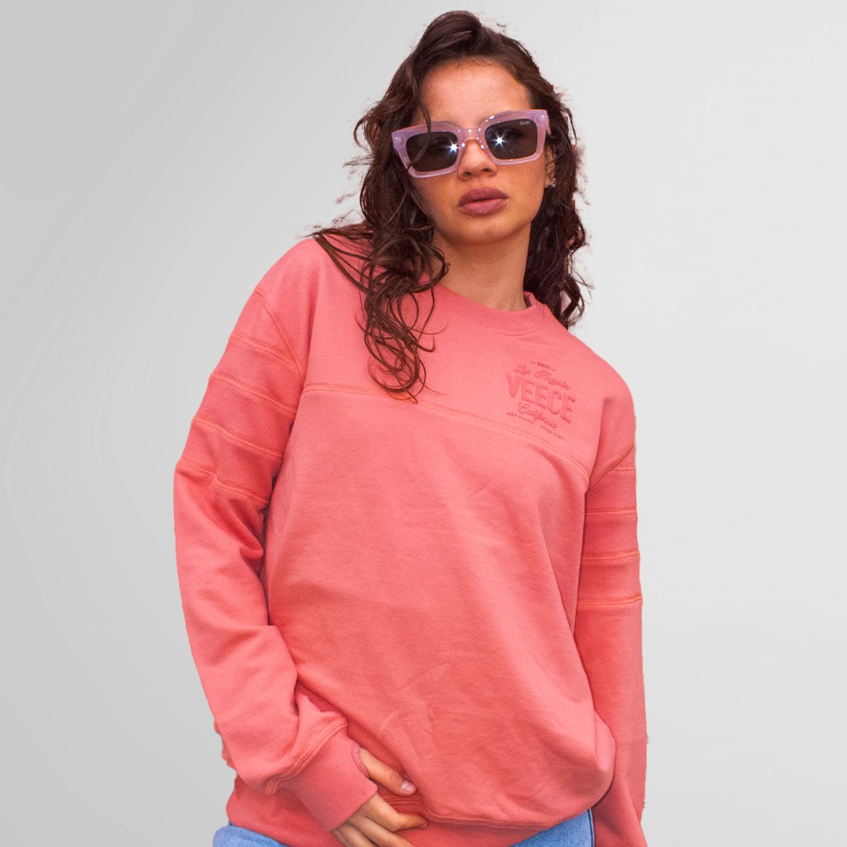 VEECE - Polera Algodón Veece Mujer Los Angeles Veece Crew