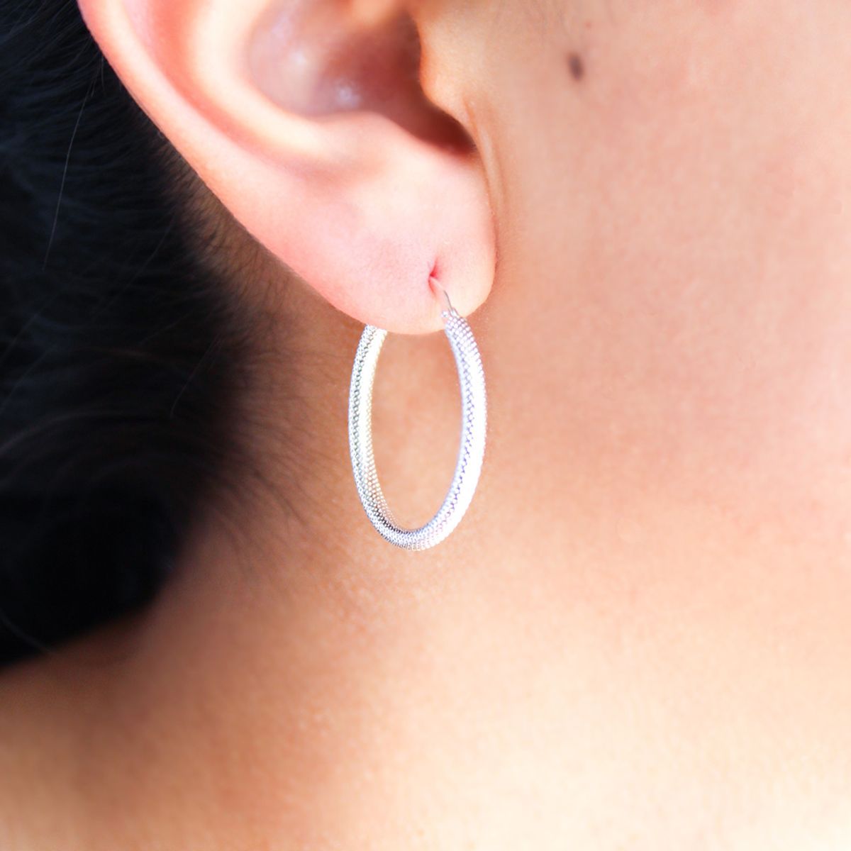 CLEO JOYAS & ACCESORIOS - Arete Circle Plateado Plata