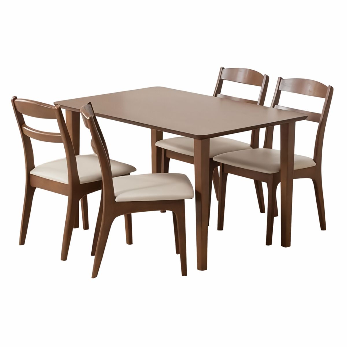 STIL NOVO - JUEGO DE COMEDOR 4 SILLAS MAHAL BEIGE CLARO
