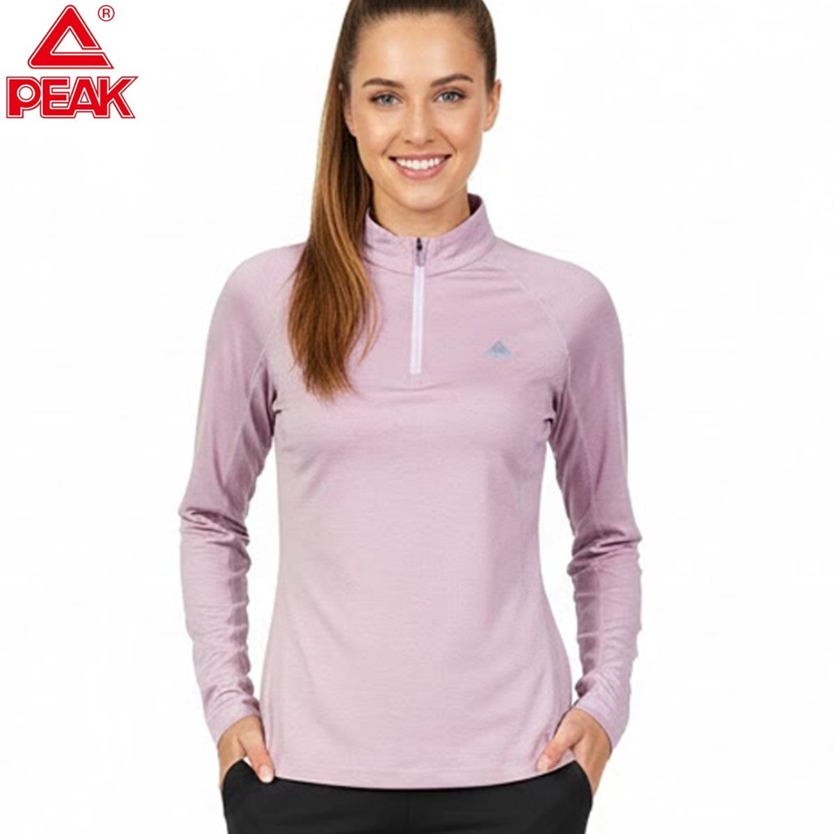 PEAK - Camiseta con cremallera MUJER PINK