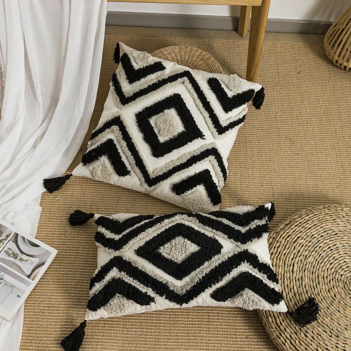 TEJICORP - Cojín Harald diseño nórdico 45 x 45 cm