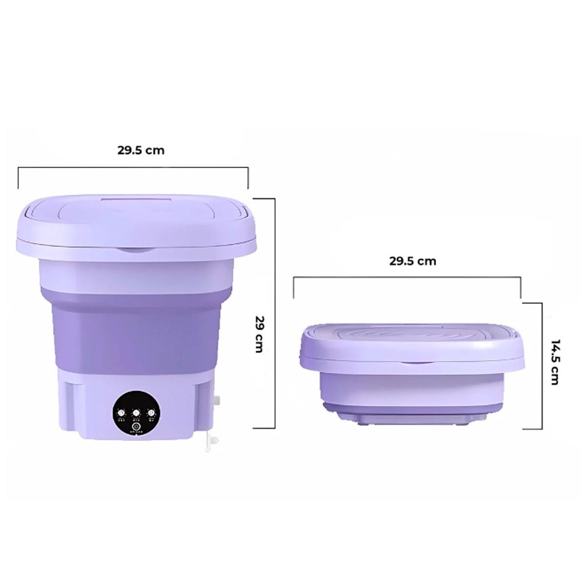 GENERICO - MINI LAVADORA DE ROPA PORTÁTIL PLEGABLE LILA