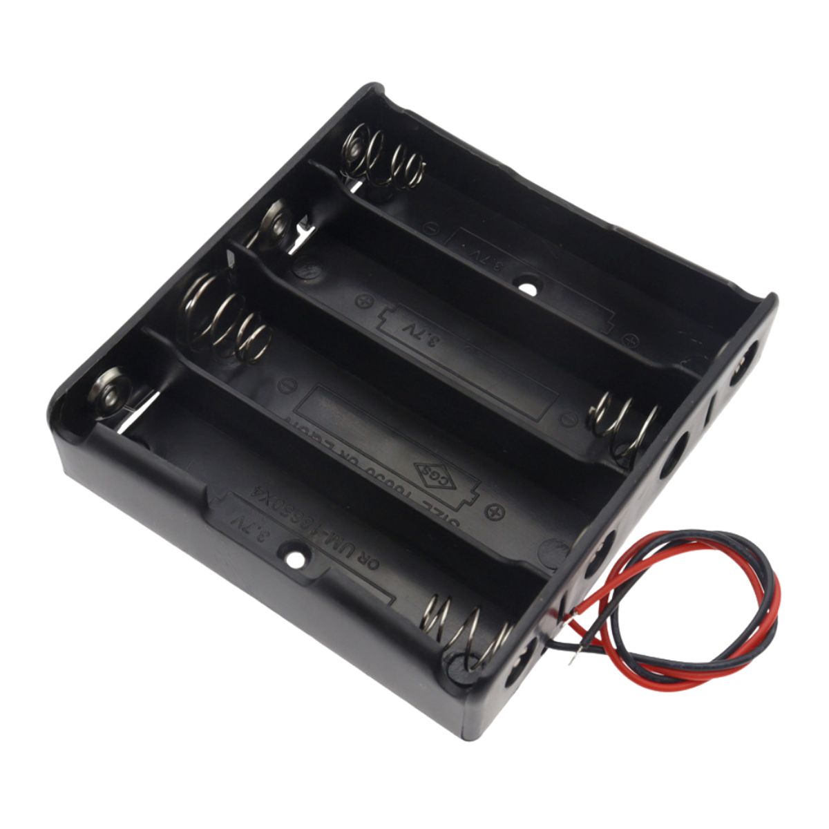 GENERICO - Case Portapilas 4x18650 Serie Cable Grueso Soporte de Baterías Case