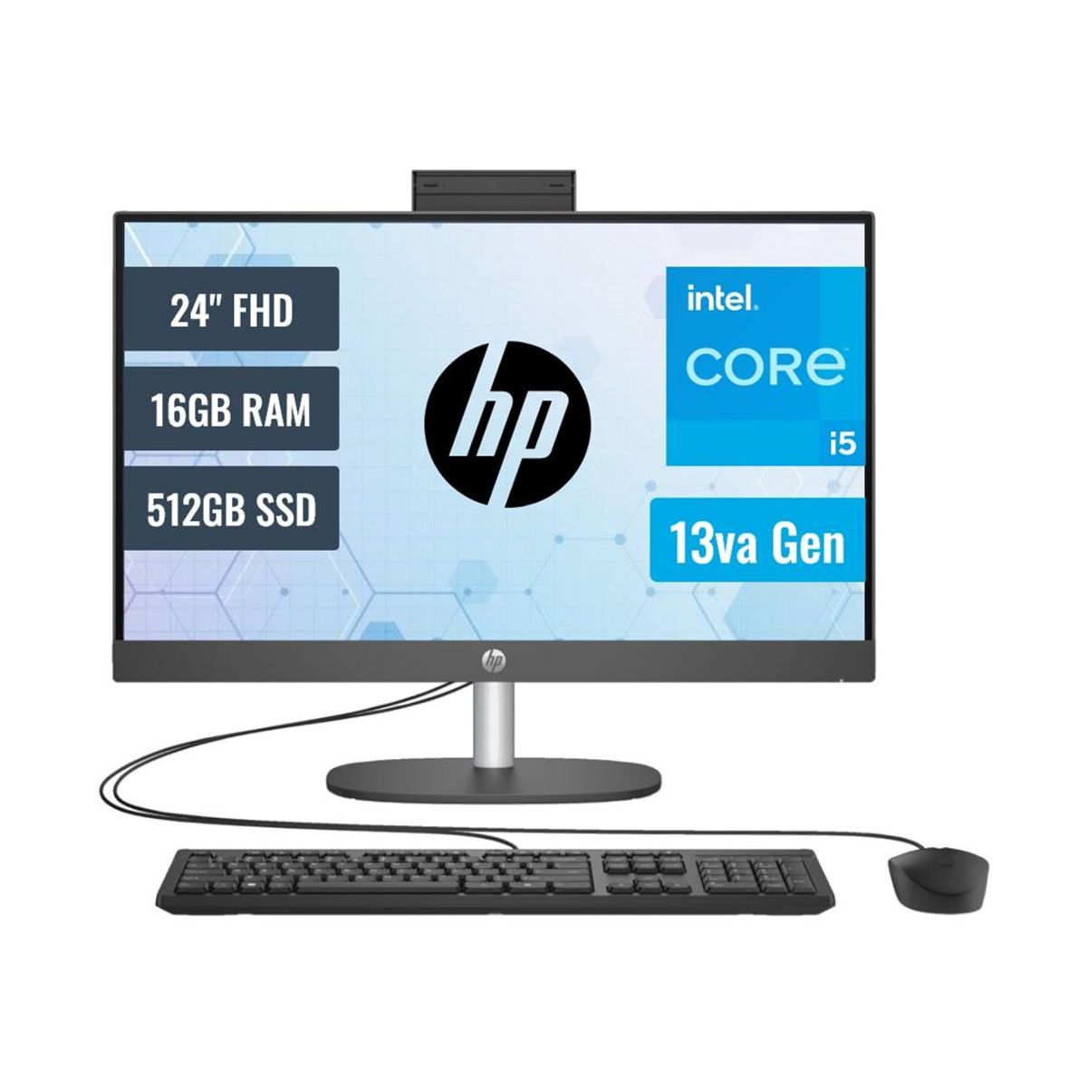 HP - All In One HP Pro one 240 G10 Intel Core i5 16GB RAM 512GB SSD 24" FHD FreeDOS