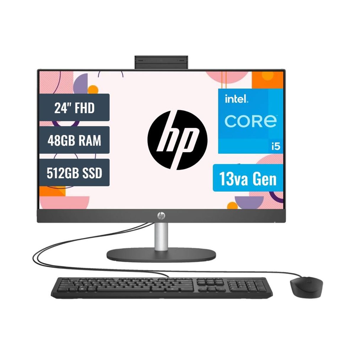 HP - All In One HP Pro one  240 G10 Intel Core i5 48GB RAM 512GB SSD 24" FHD FreeDOS