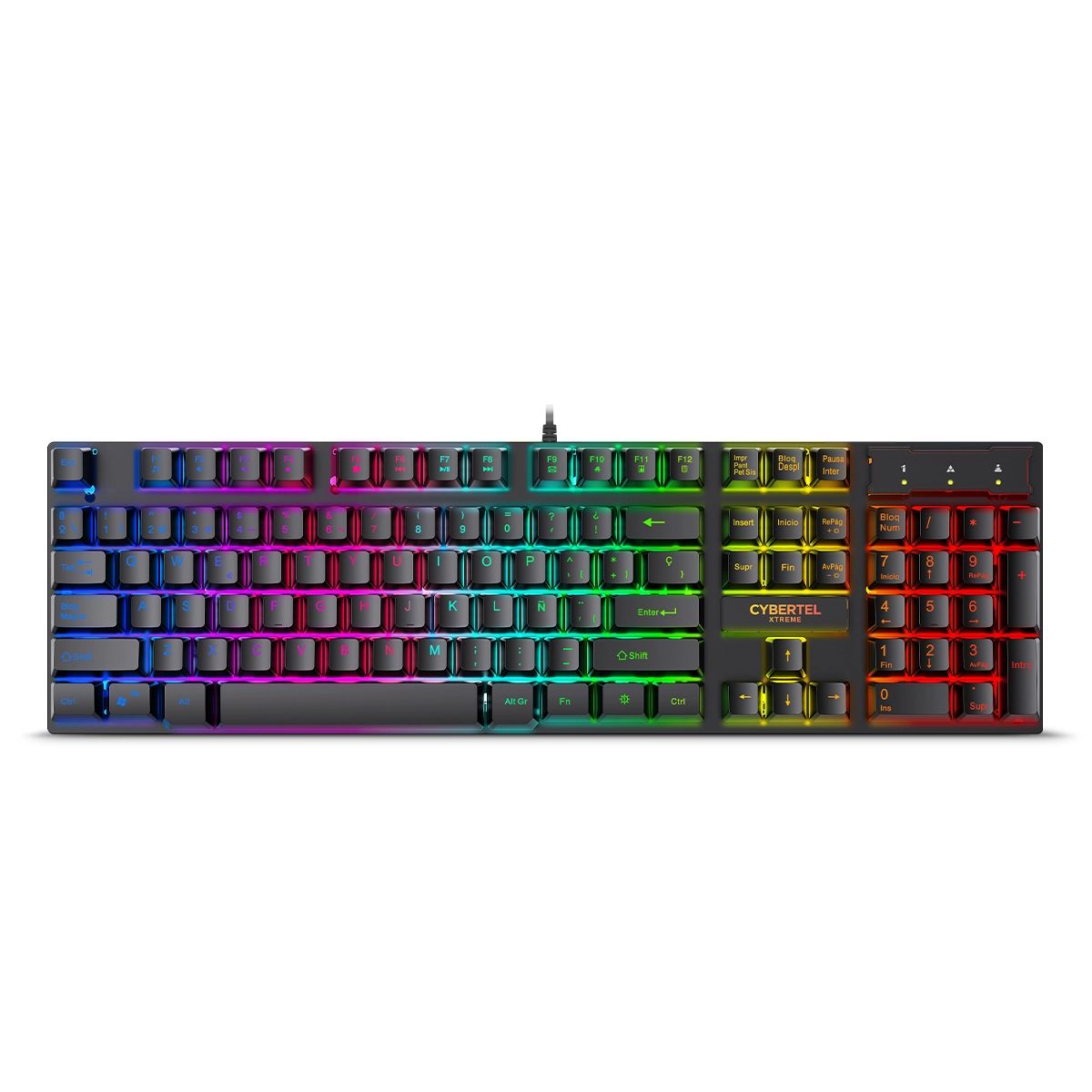 CYBERTEL - Teclado Gamer RainbowLED Antighosting Cybertel Xtreme CYB K505