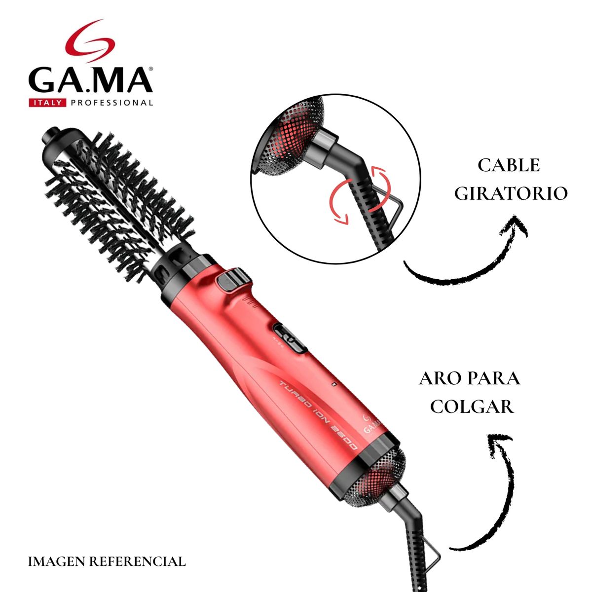 GAMA - Cepillo Modelador Rotativo Turbo ION 2600 HDCBR0000000478