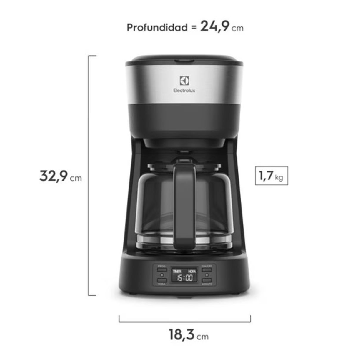 ELECTROLUX - Cafetera Experience ECM25 Negro ECM25