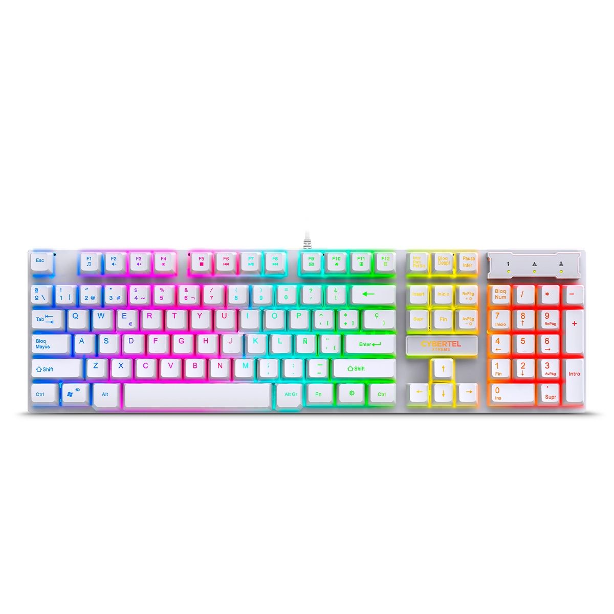 CYBERTEL - Teclado Gamer RainbowLED Antighosting Cybertel Xtreme CYB K505W