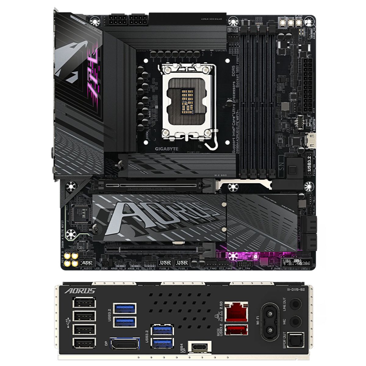 GIGABYTE - Motherboard GIGABYTE Z890M AORUS ELITE WIFI7 Z890 LGA 1851 mATX