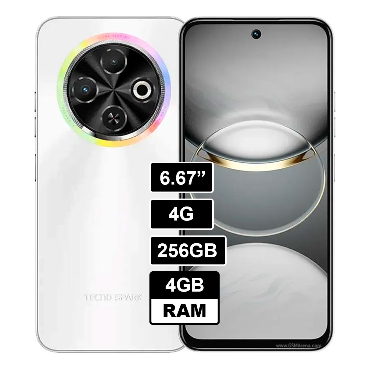 TECNO MOBILE - CELULAR TECNO SPARK 30C 4GB RAM 256GB BLANCO