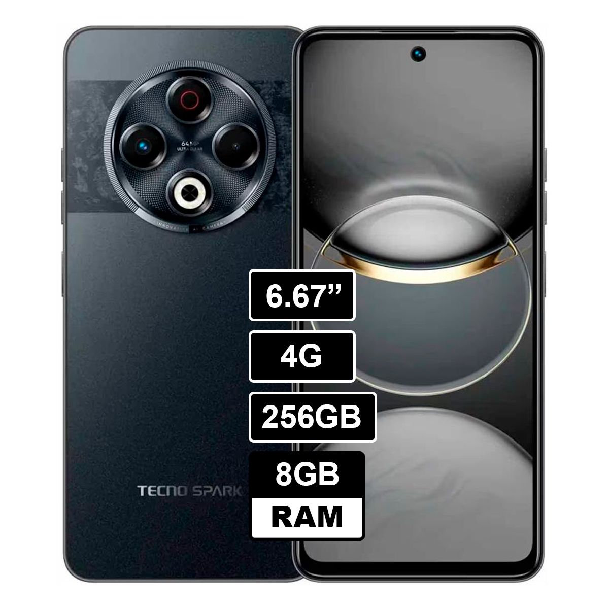 TECNO MOBILE - CELULAR TECNO SPARK 30C 8GB RAM 256GB NEGRO