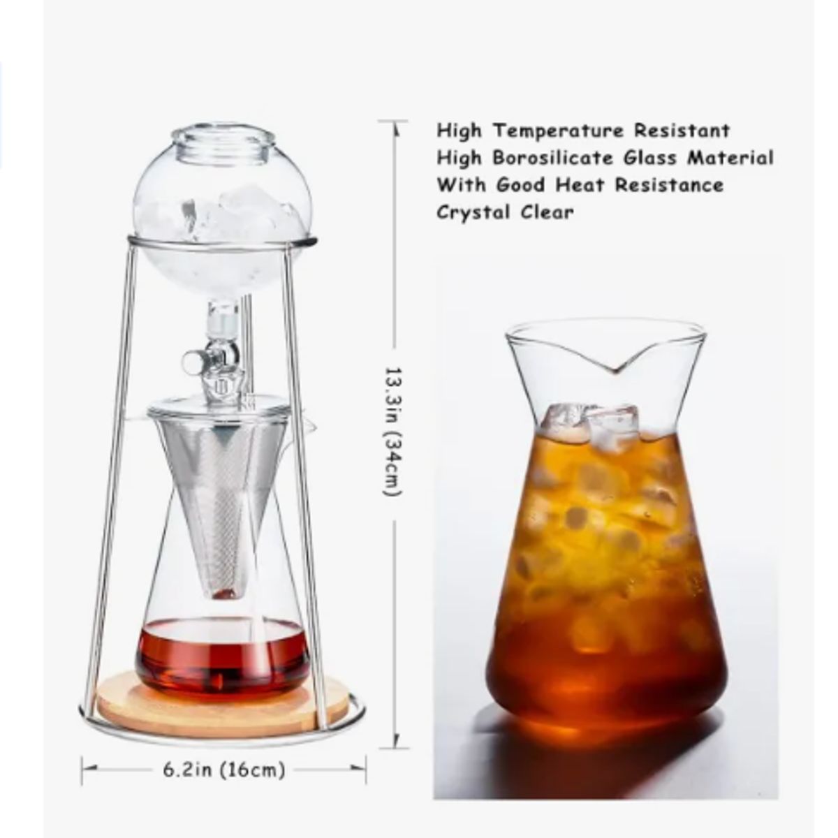 GENERICO - Cafetera De Goteo Frio De 400 Ml Plateado