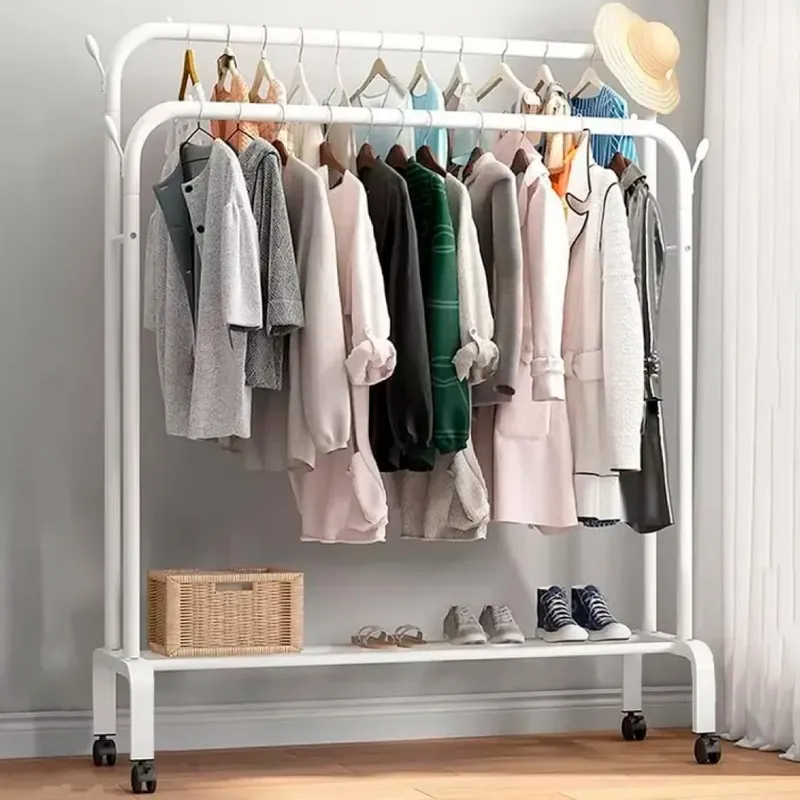 GENERICO - PERCHERO DOBLE BARRA BLANCO