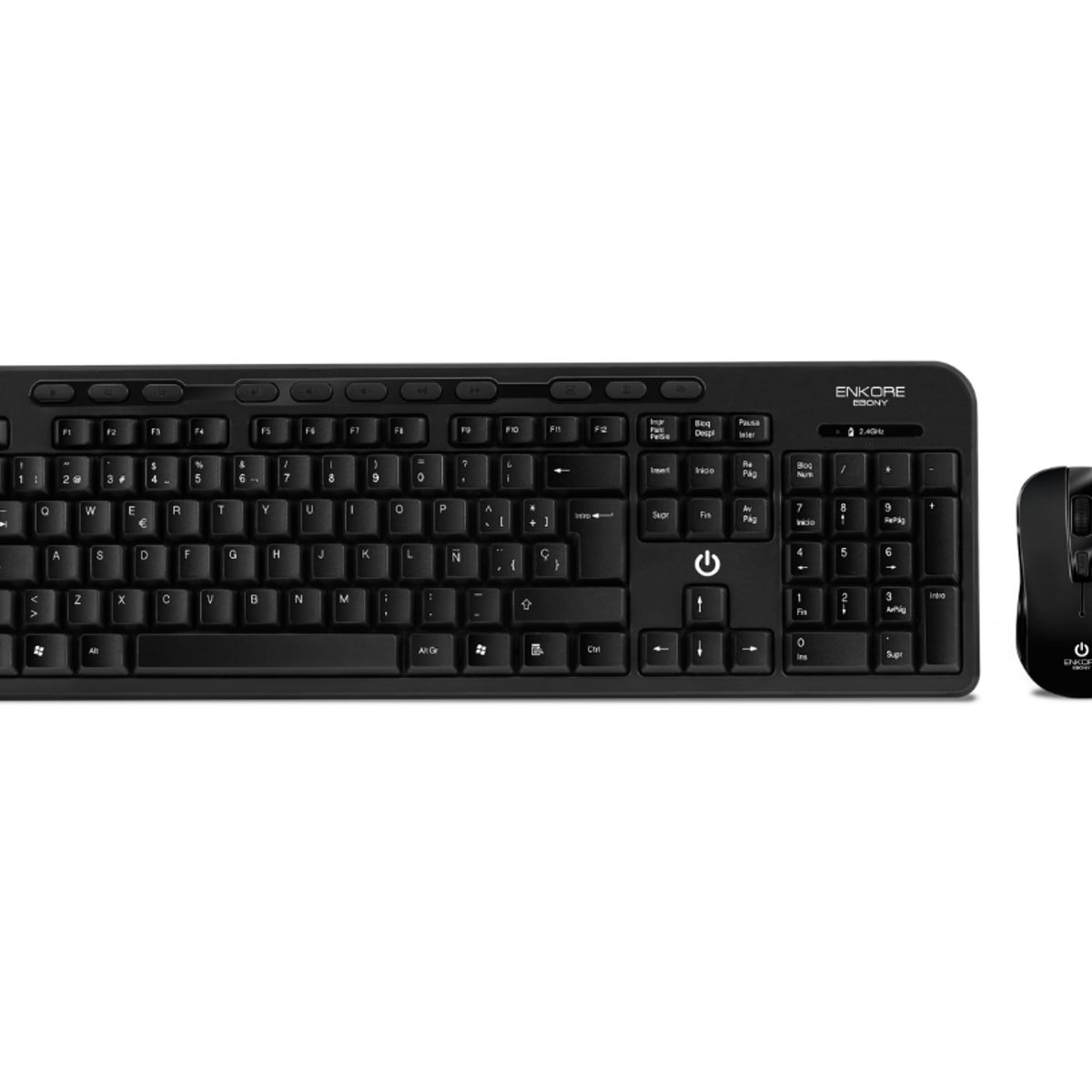 ENKORE - Teclado y Mouse inalámbrico color negro Enkore EBONY T800
