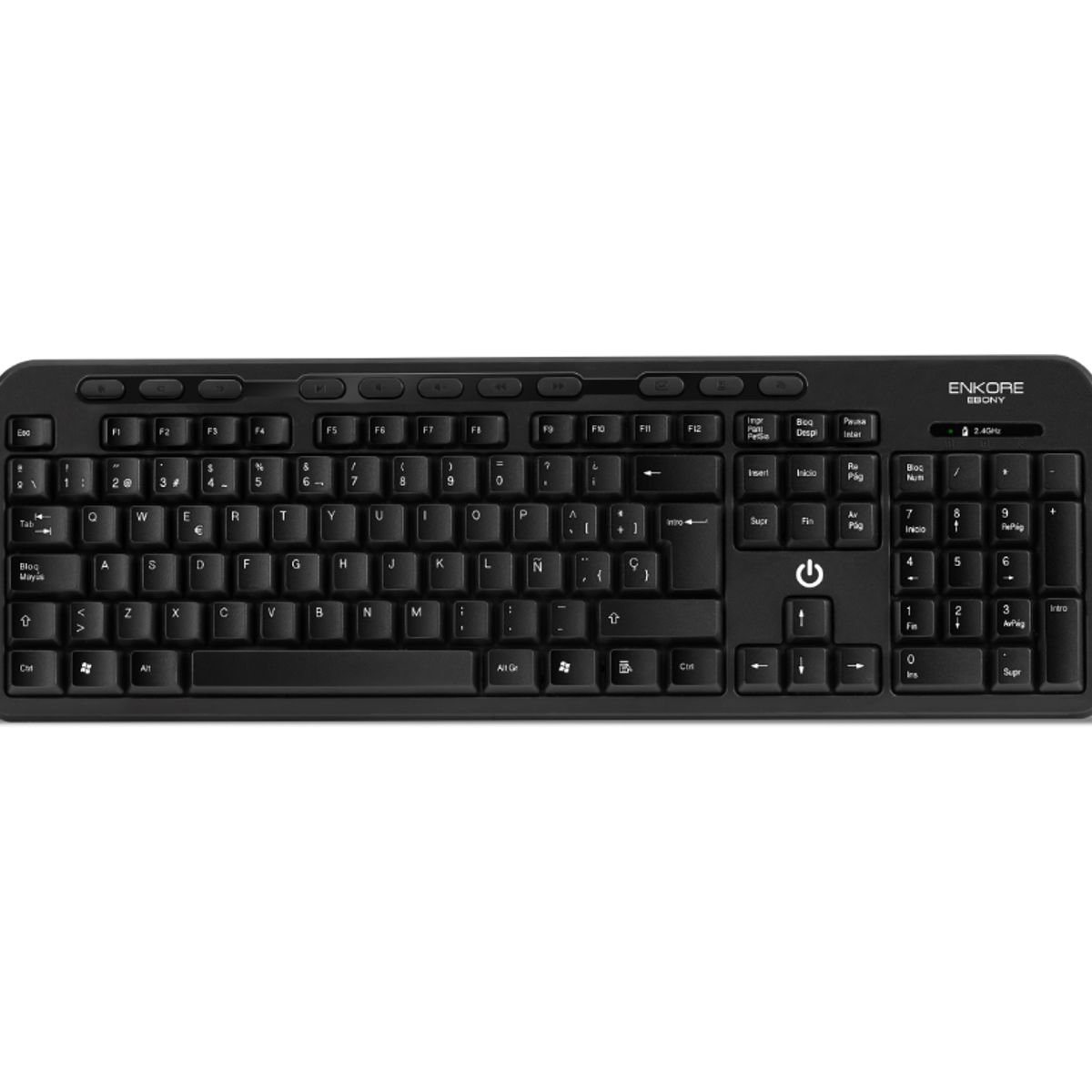 ENKORE - Teclado y Mouse inalámbrico color negro Enkore EBONY T800