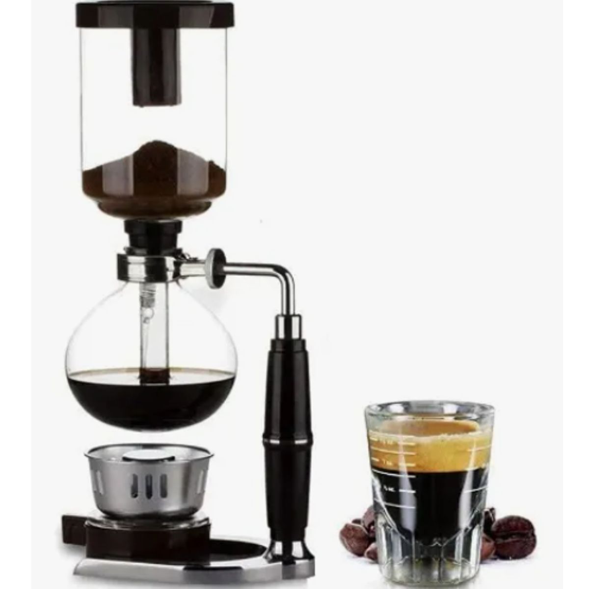 GENERICO - Cafetera Sifon De 360 Ml Negro