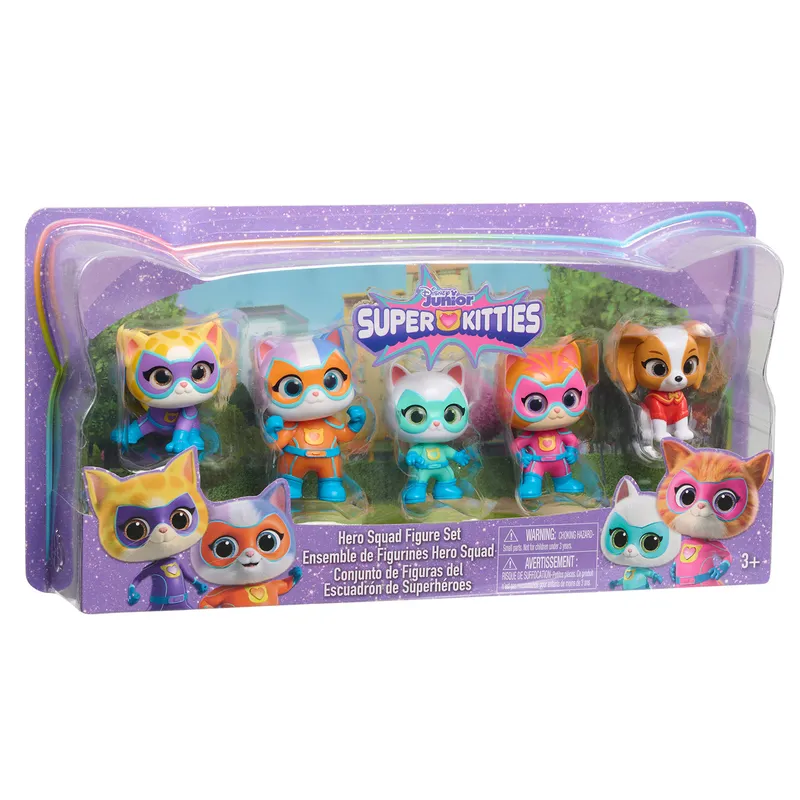 DISNEY CLASICOS - SuperKitties Hero Squad - Juego de figuras de 5 piezas
