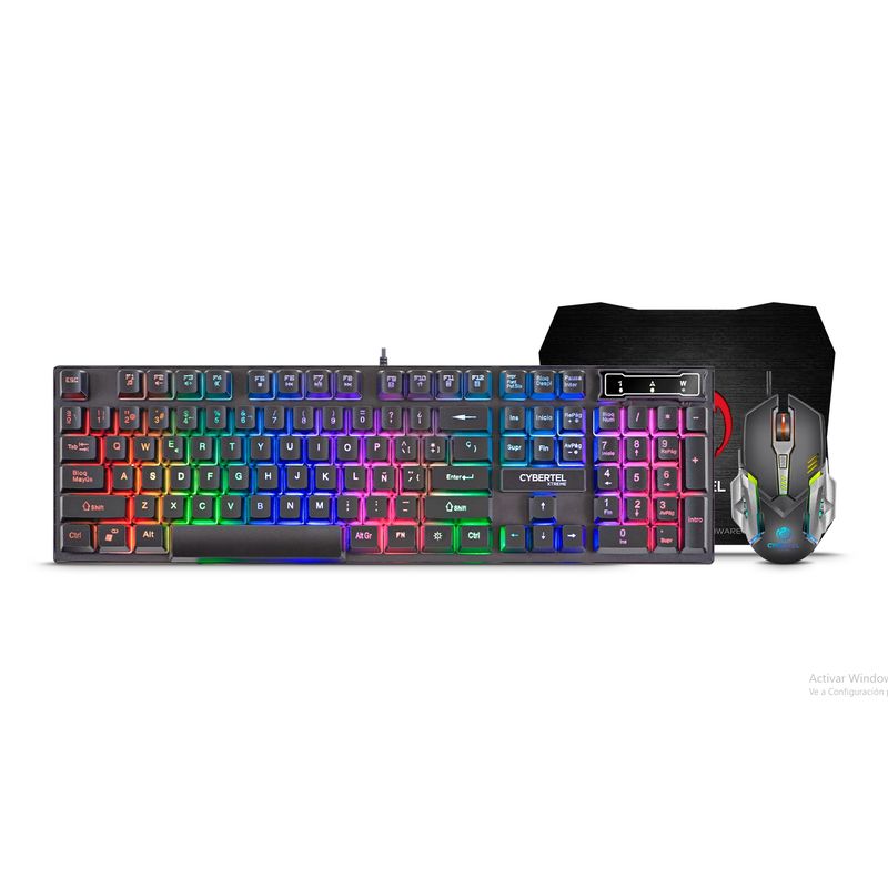 CYBERTEL - Teclado y Mouse Gamer color negro Cybertel XTREME CYB GT1800