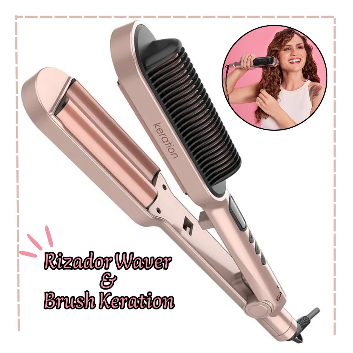 GAMA - Rizador GAMA Waver & Brush Keration