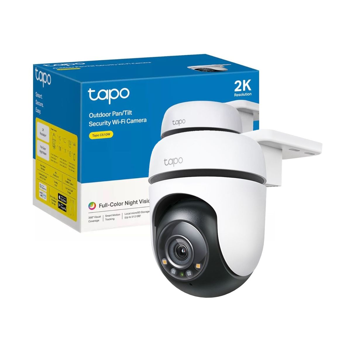 TP LINK - Tapo C510W 3MP 2K Cámara Seguridad Wi-Fi Exterior 360°