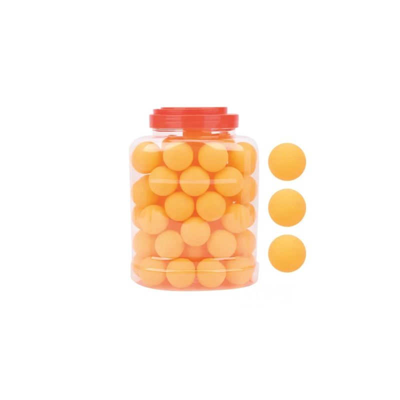 GENERICO - Set Util de 60 Pelotas de Ping Pong de Color Anaranjado