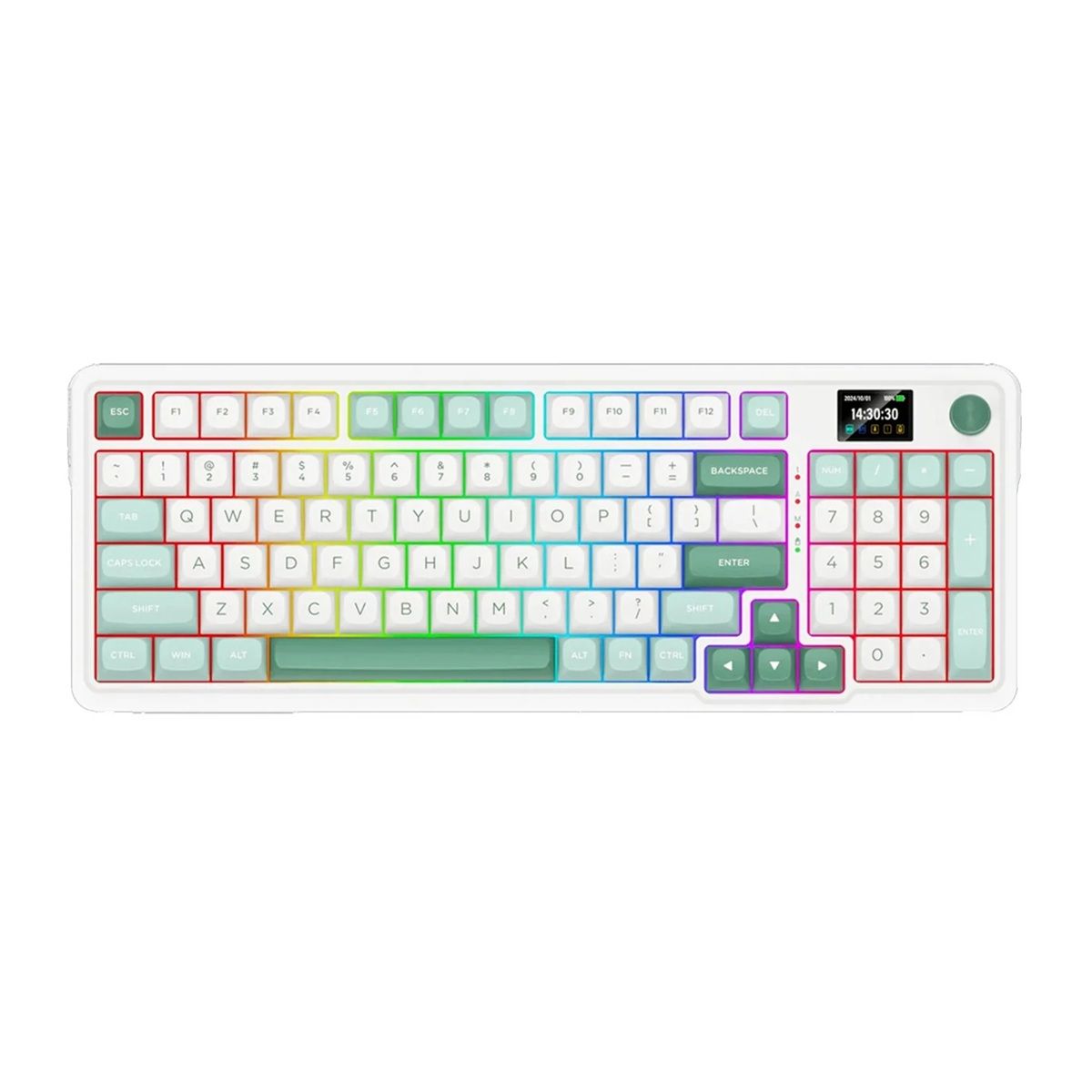 REDRAGON - Redragon - Teclado Galatin Pro K719WG Wireless Mint Mambo White-Green
