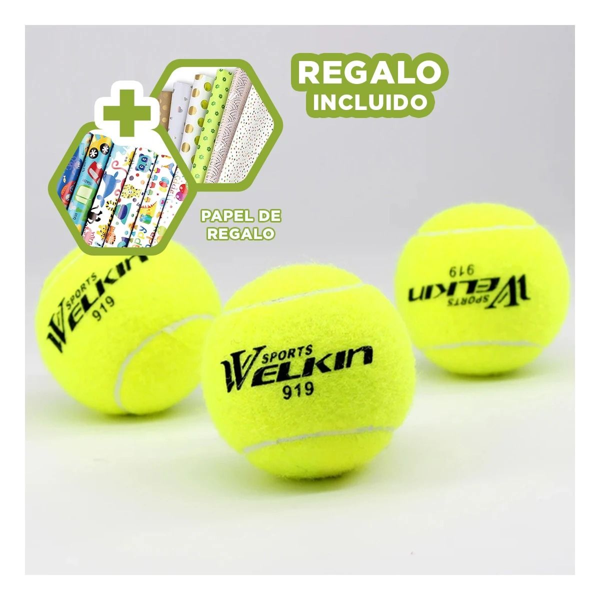 GENERICO - Set de Pelotas para Principiantes de Tenis Y+Papel de Regalo