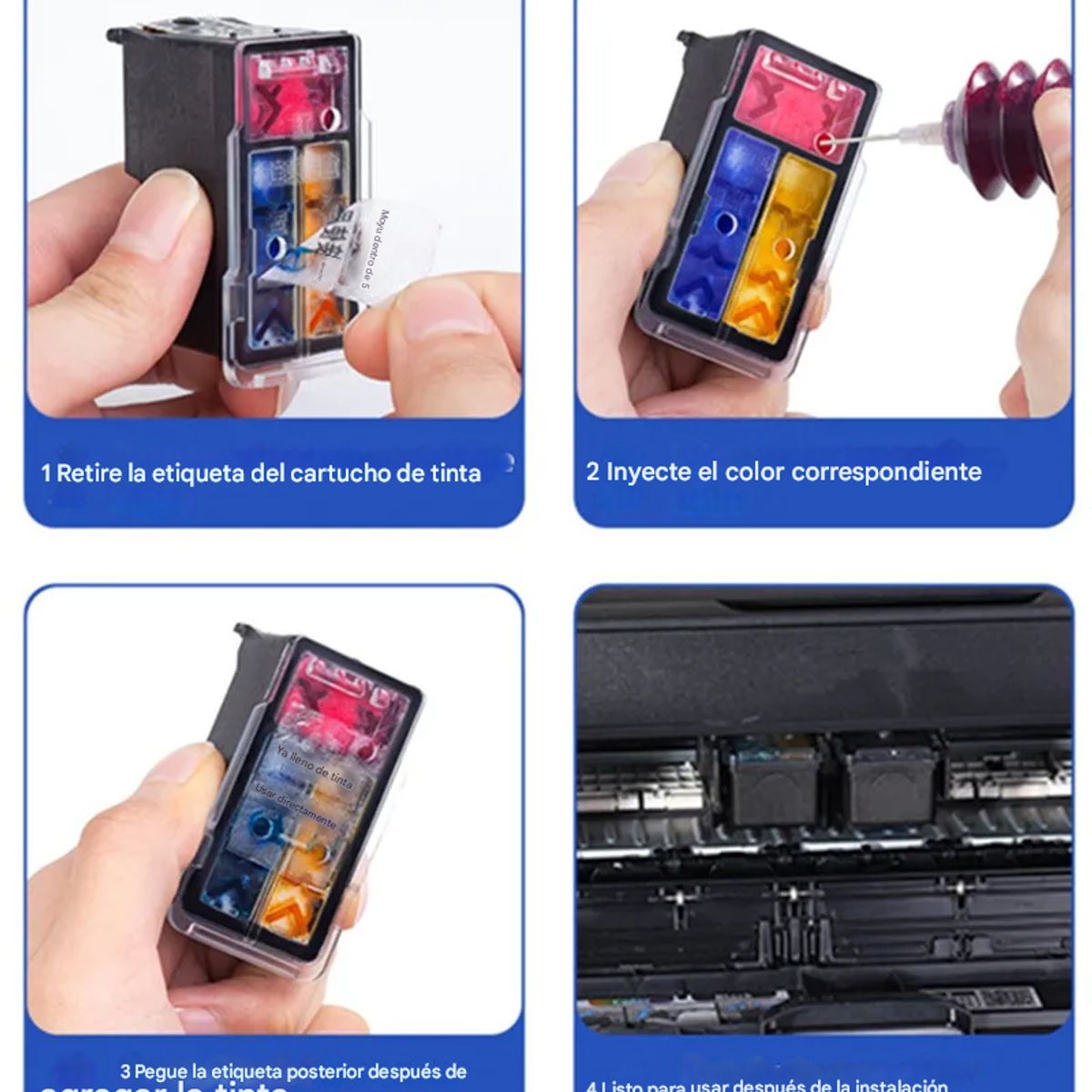 GENERICO - Cartuchos de tinta para impresora HP 664XL - Recargable