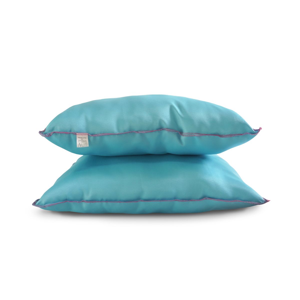 ARLIN TEXTIL - Pack de 2 Almohadas Nuth Microfibra Turquesa