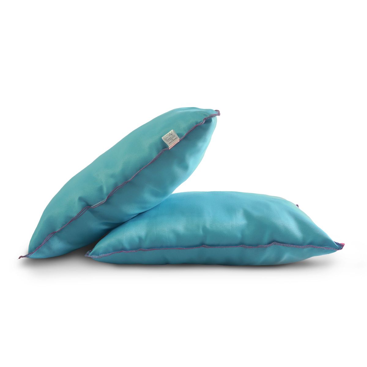 ARLIN TEXTIL - Pack de 2 Almohadas Nuth Microfibra Turquesa