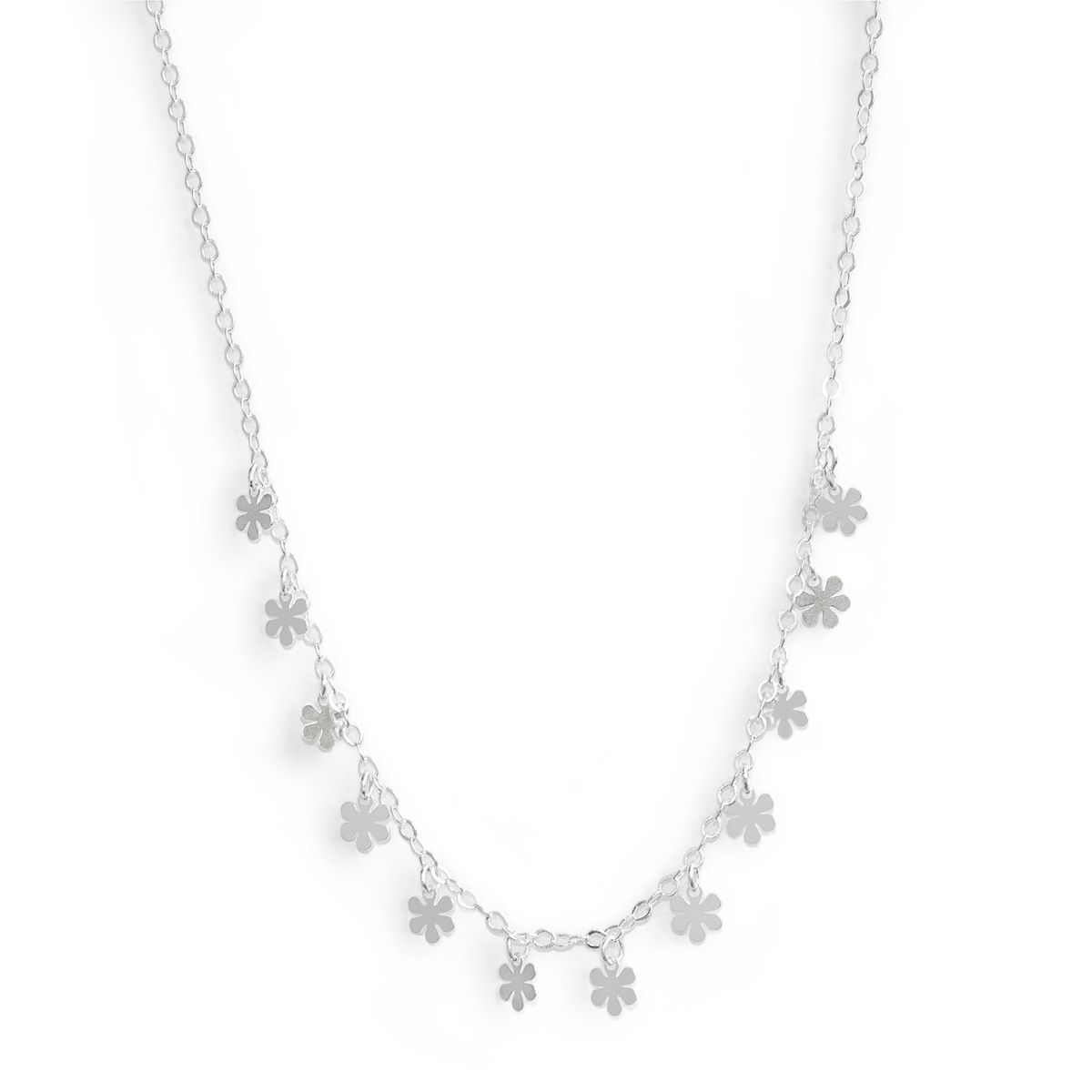 AMBAR JOYERIA - Collar Margaritas en Cascada Plata 925