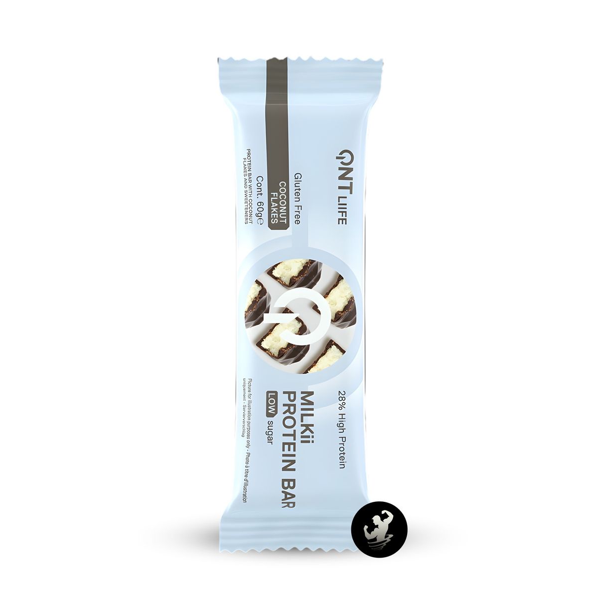 QNT - Caja x 12 barras de proteína Milkii bar QNT - Coconut flakes